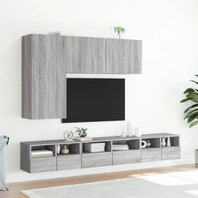vidaXL Meubles TV muraux 2pcs sonoma gris 60x30x30cm bois d'ingénierie 836865
