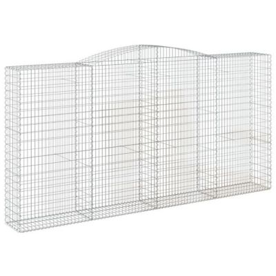 vidaXL Panier de Gabions Arqué Cage à Gabion Mur de Gabion Panier à Pierre Gabion pour Pierre Jardin Patio Extérieur 153540