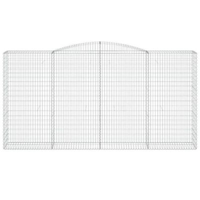 vidaXL Panier de Gabions Arqué Cage à Gabion Mur de Gabion Panier à Pierre Gabion pour Pierre Jardin Patio Extérieur 153540