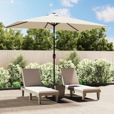 vidaXL Parasol 200 x 300 cm Blanc sable Rectangulaire 40772