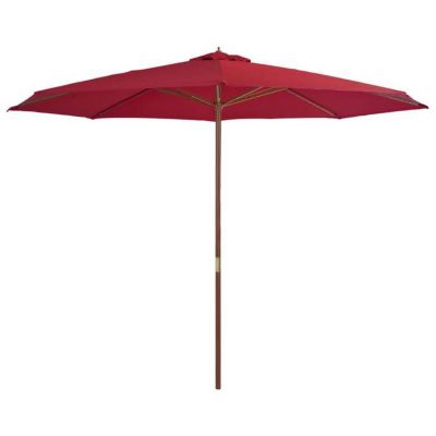 vidaXL Parasol d'Extérieur avec Mât en Bois, Pare-soleil de Patio, Abri de Soleil, Parasol de Plage Jardin Terrasse Balcon, 44531
