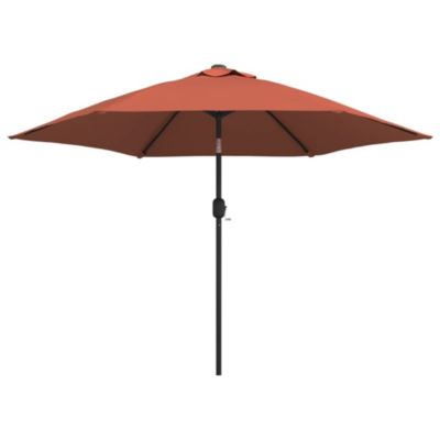 vidaXL Parasol d'extérieur avec mât métallique Terre cuite 300 cm 313753