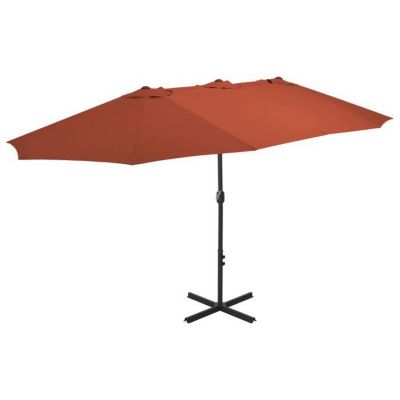 vidaXL Parasol d'Extérieur avec Poteau en Aluminium, Pare-soleil de Patio, Abri de Soleil, Parasol de Terrasse Extérieur, 44872