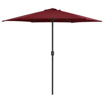 vidaXL Parasol d'extérieur et mât en aluminium 270x246 cm Bordeaux