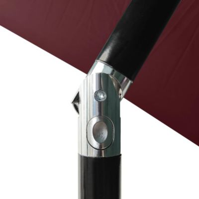 vidaXL Parasol de Jardin avec LED et Mât en Acier, Pare-soleil de Patio, Abri de Soleil, Parasol de Plage Terrasse 313790