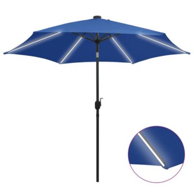 vidaXL Parasol de Jardin avec Lumières LED et Mât en Aluminium, Pare-soleil de Patio, Abri de Soleil Terrasse Extérieur, 300 47367