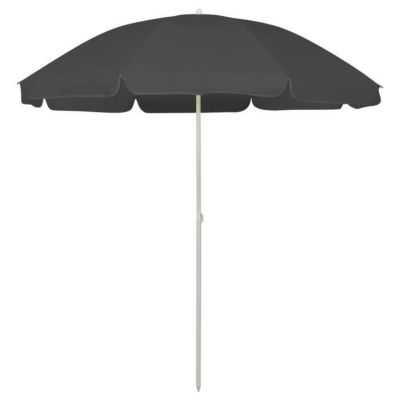 vidaXL Parasol de plage, Anthracite 240 cm