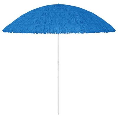 vidaXL Parasol de plage Bleu 300 cm