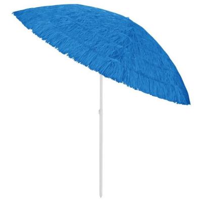 vidaXL Parasol de plage Bleu 300 cm