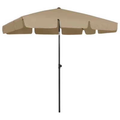 vidaXL Parasol de plage taupe 200x125 cm 314730