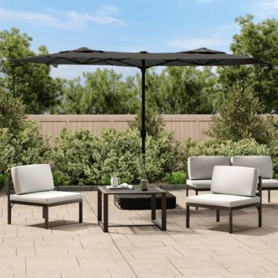 vidaXL Parasol à double tête anthracite 316x240 cm 362963