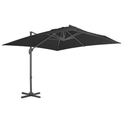 vidaXL Parasol en porte-à-faux Mât en aluminium 300x300 cm Anthracite