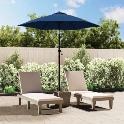 vidaXL Parasol Extérieur Parasol de Patio Parasol de Terrasse Parasol de Jardin Pare-soleil Arrière-cour Bleu 200x224 cm 47211