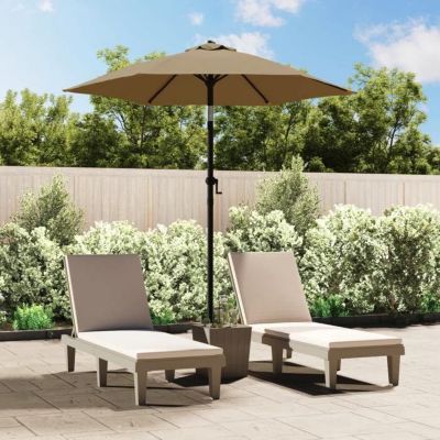vidaXL Parasol Extérieur Parasol de Patio Parasol de Terrasse Parasol de Jardin Pare-soleil Arrière-cour Taupe 200x224 cm 47207