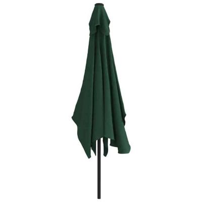 vidaXL Parasol Vert Rectangulaire Parasol de Jardin Terrasse Plage Pare-soleil 40771
