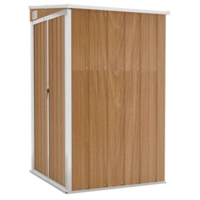 vidaXL Remise de jardin murale Marron 118x100x178 cm Acier galvanisé 316220