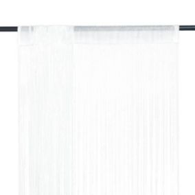 vidaXL Rideau en fils 2 pcs 140 x 250 cm Blanc