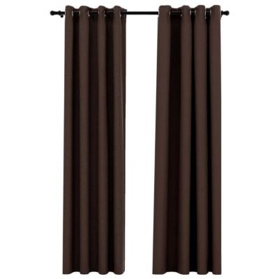 vidaXL Rideaux occultants Aspect lin avec œillets 2pcs Taupe 140x225cm