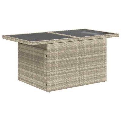 vidaXL Salon de jardin 5 pcs avec coussins gris clair résine tressée 3326243