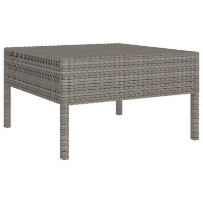 vidaXL Salon de jardin, 8 pcs avec coussins, Résine tressée Gris