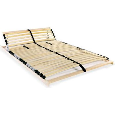 vidaXL Sommier à lattes avec 28 lattes 7 zones 140 x 200 cm