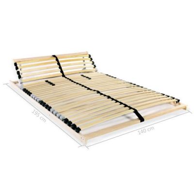 vidaXL Sommier à lattes avec 28 lattes 7 zones 140 x 200 cm