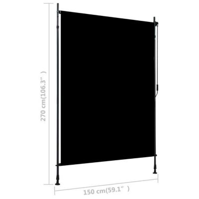 vidaXL Store Roulant d'Extérieur Auvent Rétractable Vertical Balcon Jardin Pergola Terrasse Patio Blocage des UV et de la 145937