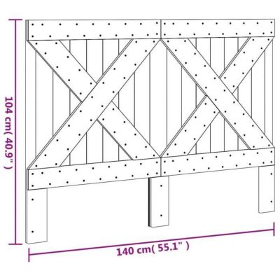 vidaXL Tête de lit 140x104 cm bois massif de pin 358406