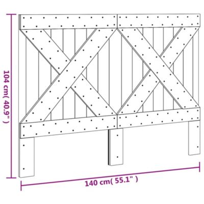 vidaXL Tête de lit 140x104 cm bois massif de pin 358406