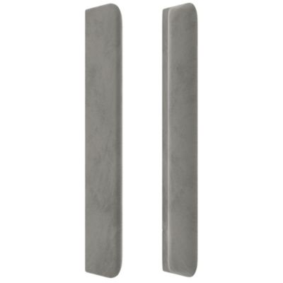 vidaXL Tête de lit avec oreilles Gris clair 93x16x118-128 cm Velours3119952