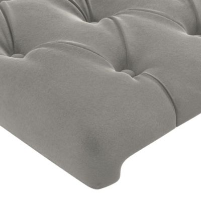 vidaXL Tête de lit avec oreilles Gris clair 93x16x118-128 cm Velours3119952