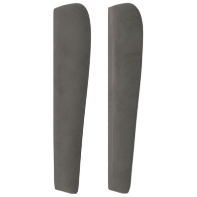 vidaXL Tête de lit avec oreilles Gris foncé 147x23x118-128 cm Velours3117725