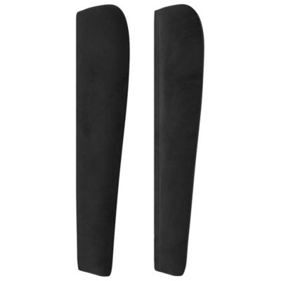 vidaXL Tête de lit avec oreilles Noir 93x23x118-128 cm Velours3118330