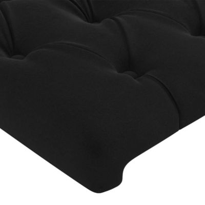 vidaXL Tête de lit avec oreilles Noir 93x23x118-128 cm Velours3118330