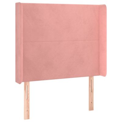 vidaXL Tête de lit avec oreilles Rose 83x16x118-128 cm Velours3119335