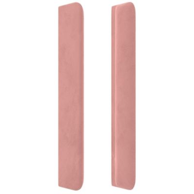 vidaXL Tête de lit avec oreilles Rose 83x16x118-128 cm Velours3119335