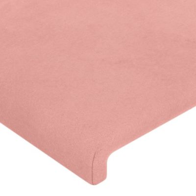 vidaXL Tête de lit avec oreilles Rose 83x16x118-128 cm Velours3119335