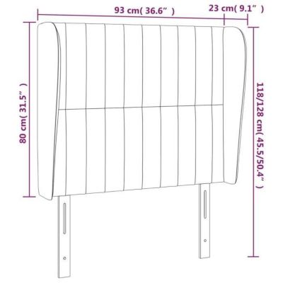 vidaXL Tête de lit avec oreilles Rose 93x23x118-128 cm Velours3118235
