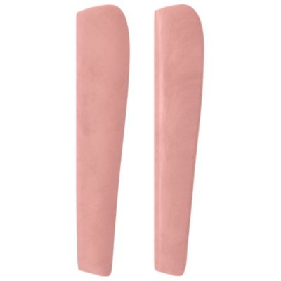 vidaXL Tête de lit avec oreilles Rose 93x23x118-128 cm Velours3118235