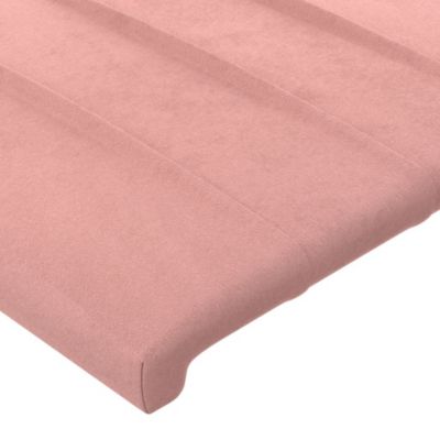 vidaXL Tête de lit avec oreilles Rose 93x23x118-128 cm Velours3118235