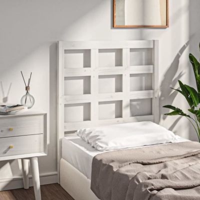 vidaXL Tête de lit Blanc 80,5x4x100 cm Bois massif de pin 817866
