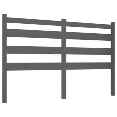vidaXL Tête de lit Gris 126x4x100 cm Bois massif de pin 818412