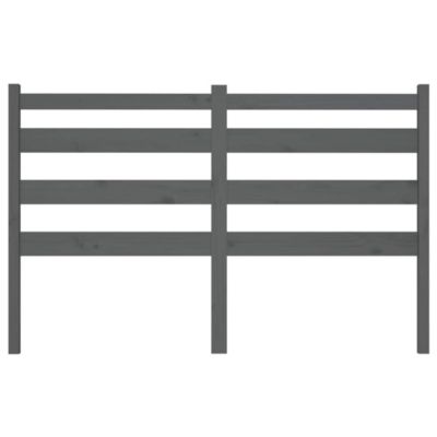 vidaXL Tête de lit Gris 126x4x100 cm Bois massif de pin 818412