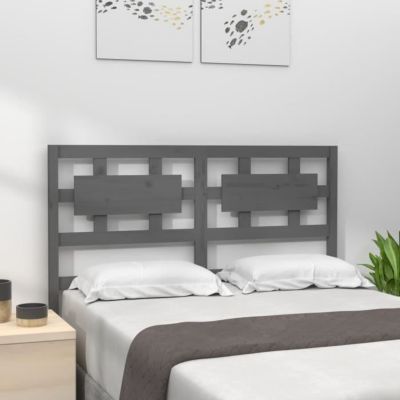 vidaXL Tête de lit Gris 165,5x4x100 cm Bois massif de pin 818052
