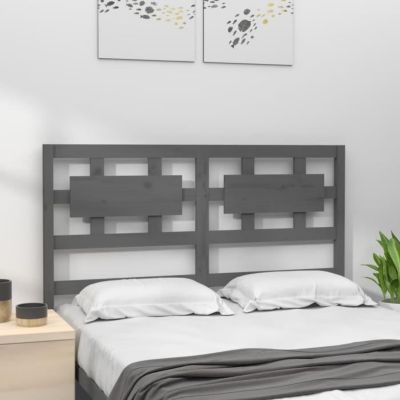 vidaXL Tête de lit Gris 165,5x4x100 cm Bois massif de pin 818052