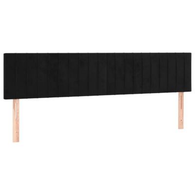 vidaXL Tête de Lit à LED Meuble de Chambre à Coucher Accessoire de Lit Double Tête de Cadre de Lit Intérieur Noir 3121912