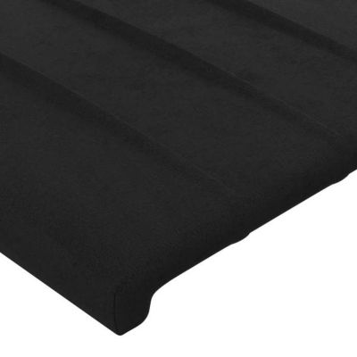 vidaXL Tête de Lit à LED Meuble de Chambre à Coucher Accessoire de Lit Double Tête de Cadre de Lit Intérieur Noir 3121912