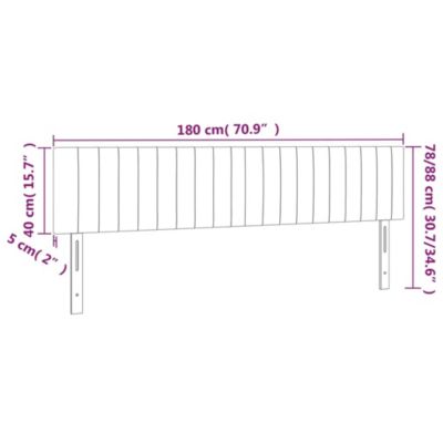 vidaXL Tête de Lit à LED Meuble de Chambre à Coucher Accessoire de Lit Double Tête de Cadre de Lit Intérieur Noir 3121912
