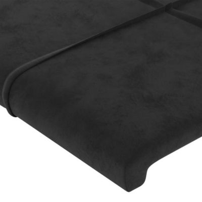 vidaXL Tête de Lit à LED Meuble de Chambre à Coucher Accessoire de Lit Double Tête de Cadre de Lit Intérieur Noir 3122492