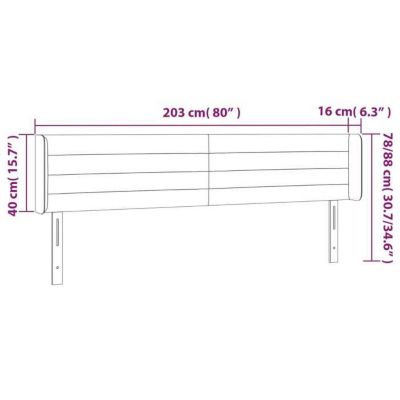 vidaXL Tête de Lit à LED Meuble de Chambre à Coucher Accessoire de Lit Double Tête de Cadre de Lit Intérieur Noir 3123444